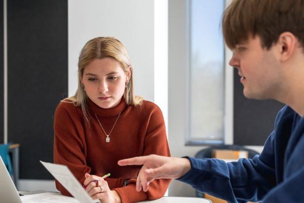 Students chatting.